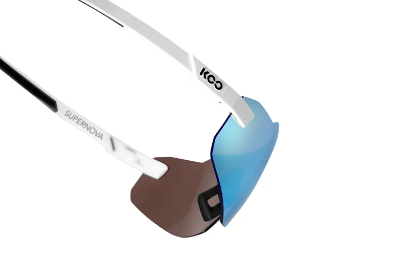 Koo Supernova White Frames with Turquoise Mirror Lenses-2