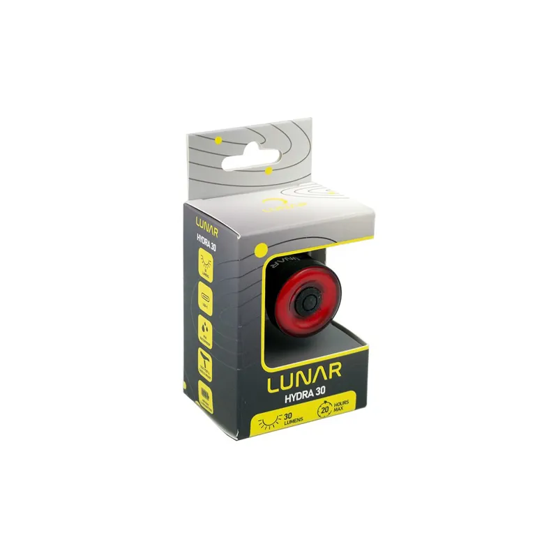 Lunar Hydra 30 Rear Flashing Light Rechargeable in Black-3