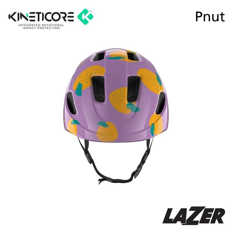 Lazer Pnut KinetiCore Kids Helmet Oranges in Purple-1