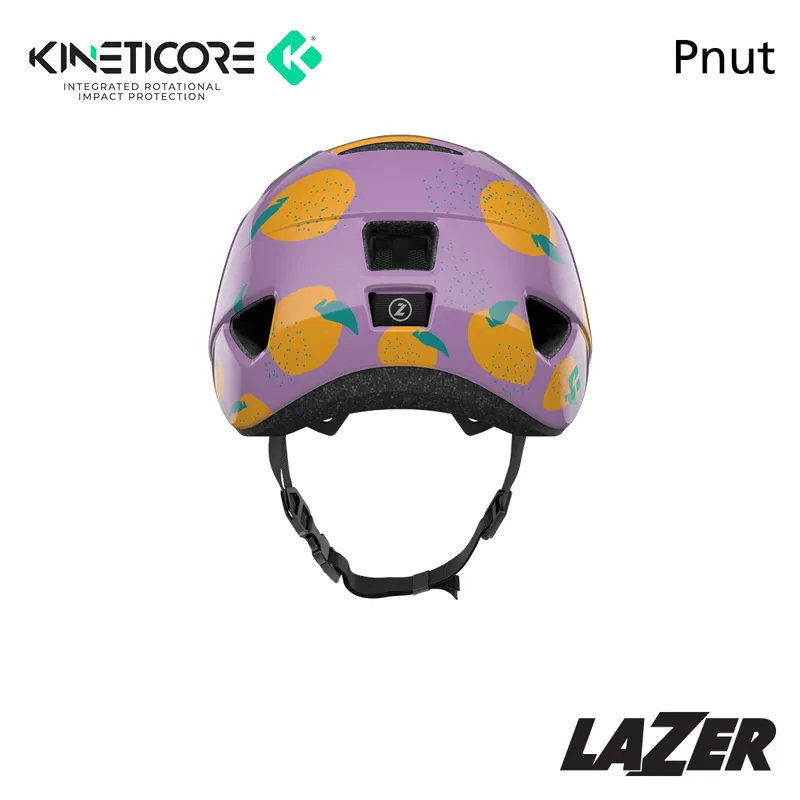 Lazer Pnut KinetiCore Kids Helmet Oranges in Purple-3
