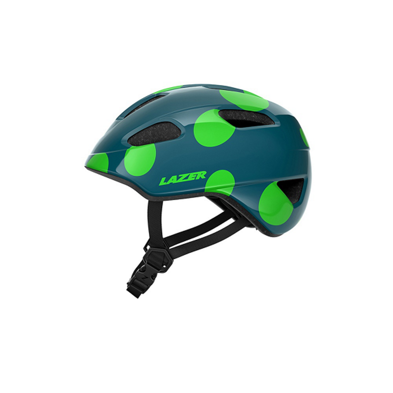 Lazer Nutz Kids Helmet With Kineticore Green Dots in Green-1