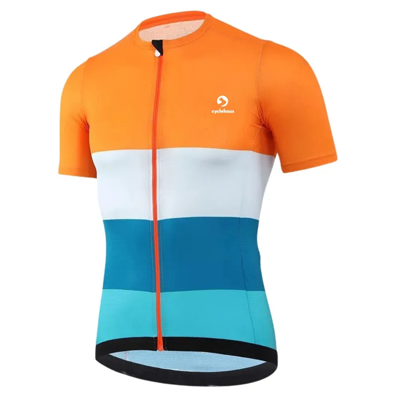 Cyclehaus Short Sleve Mens Cycling Jersey in Vintage Orange