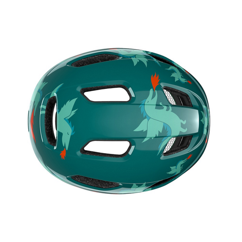 Lazer Nutz Kids Helmet With Kineticore Dragons in Green-4