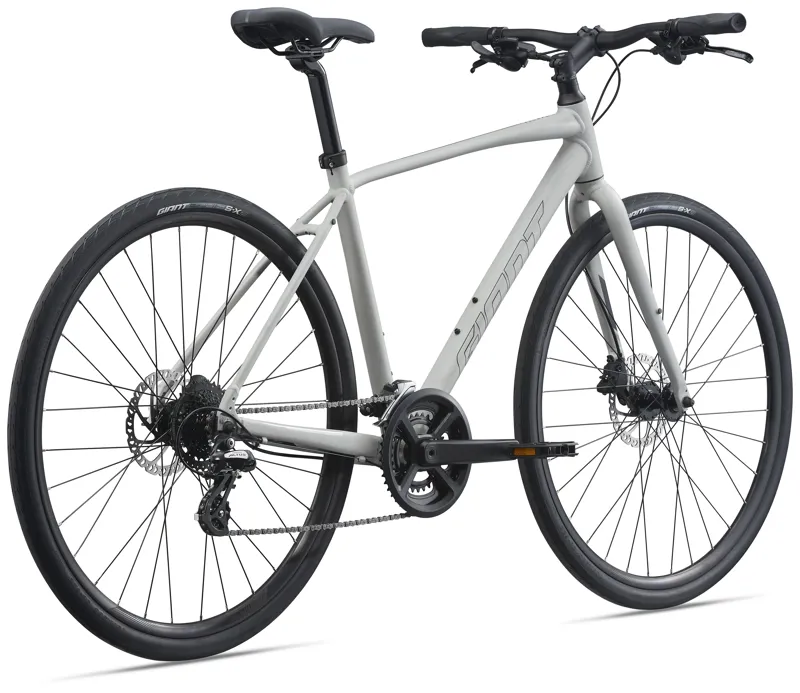 Giant Cross City 2 Disc Mens Flat Bar Road Bike in Concrete-2