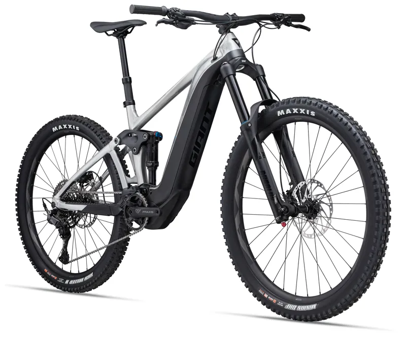 Giant Reign E+ 3 Electric Enduro Mountain Bike in Raw Aluminum-1