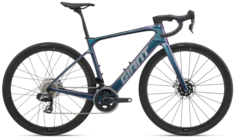 Giant Defy Advanced E+ Elite 0 Electric Road Bike in Blue Dragonfly