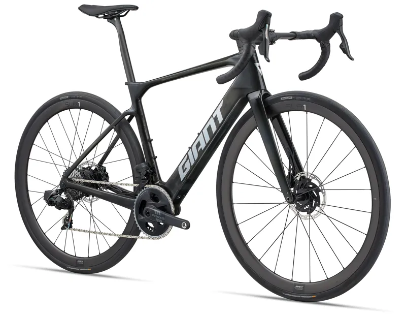 Giant Defy Advanced E+ Elite 1 Electric Road Bike in Raw carbon-10