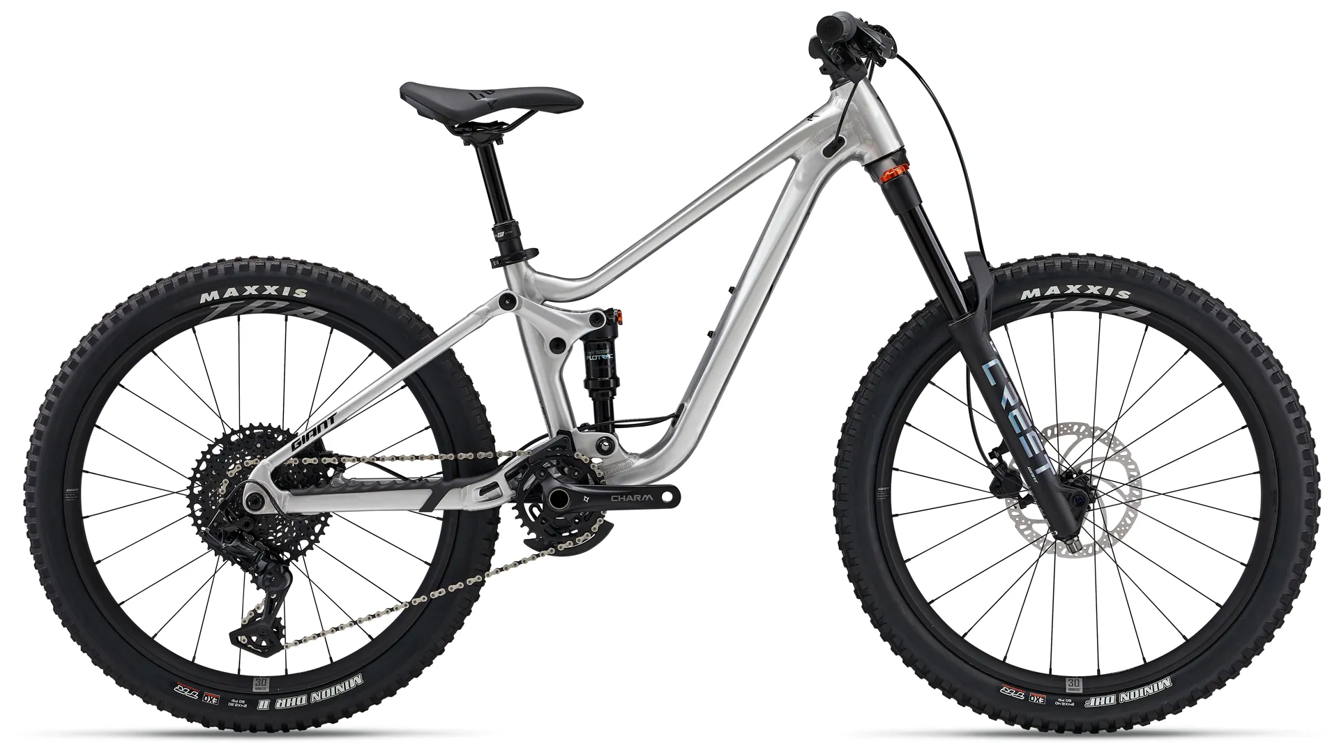 Giant Faith 24 Kids Dual Suspension Mountain Bike In Raw Aluminium