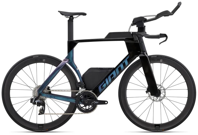 Giant Trinity Advanced SL 2 Triathlon Bike in Carbon/Blue Dragonfly