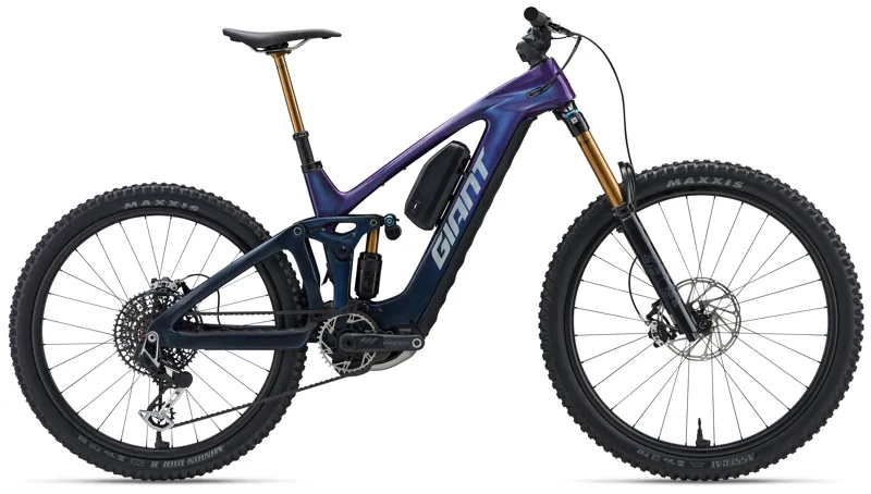 Giant Reign Advanced E+ 0 Electric Enduro Bike in Purple Haze/Metallic Navy-1