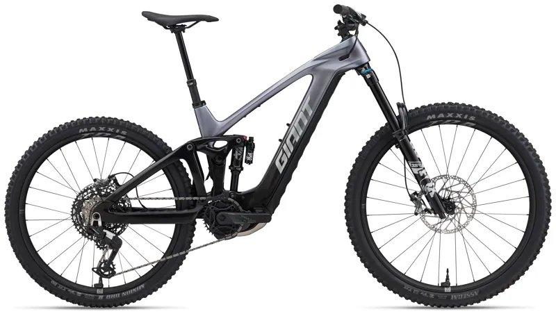 Giant Reign Advanced E+ 1 Electric Enduro Bike in Mercury/Carbon Smoke