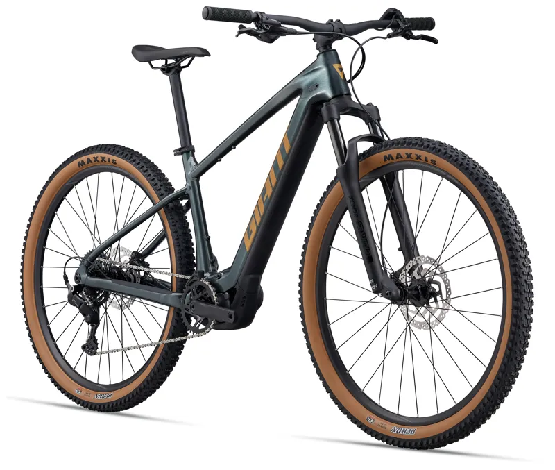 Giant Talon E+ Electric Mens Mountain Bike in Asphalt Green-10