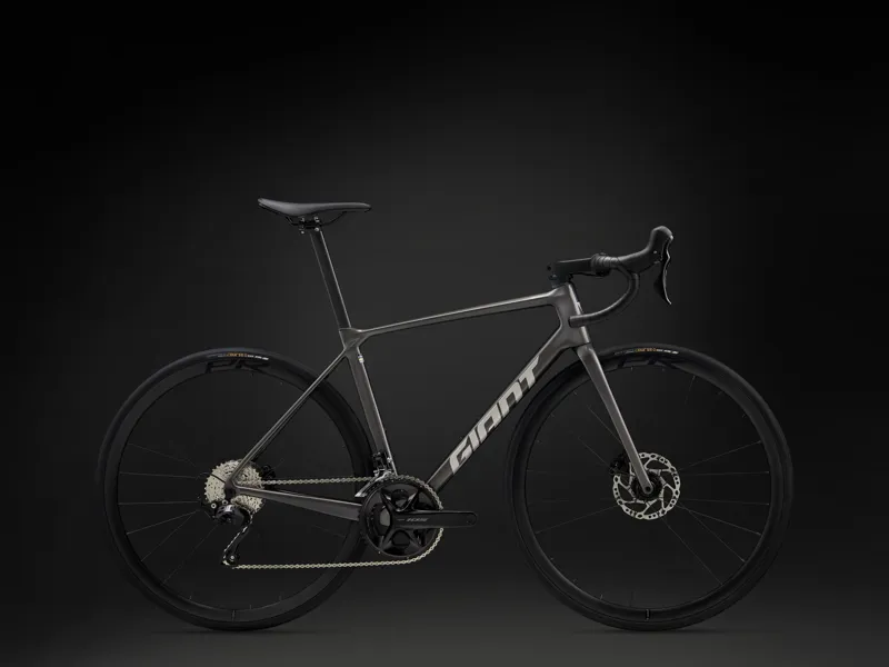 Giant TCR Advanced 2 Mens Carbon Road Bike in Stealth Chrome-1