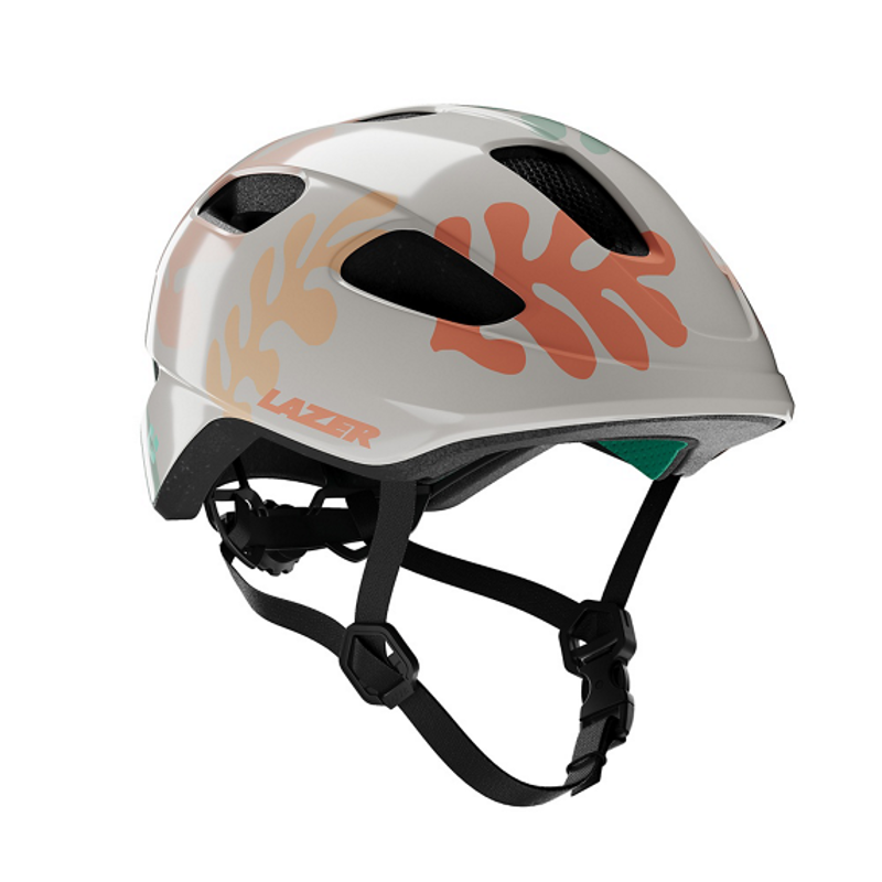 Lazer Nutz Kids Helmet KinetiCore Leaves White-1