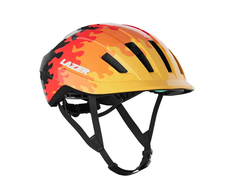 Lazer J1 Kids Helmet with Kineticore in Flames