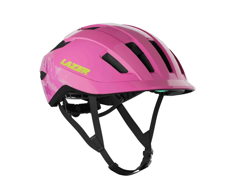 Lazer J1 Kids Helmet with Kineticore in Pink Clouds