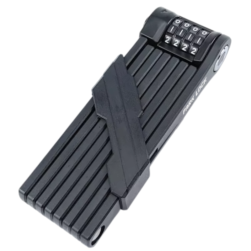 PARK LOCK Carlton Heavy Duty Folding Lock 1200mm x 5mm Combo in Black