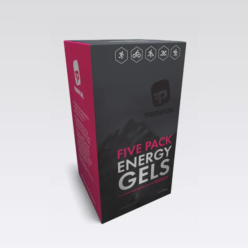 PEAKFUEL Berry 35g Energy Gels + 30mg caffeine Box of 5-1