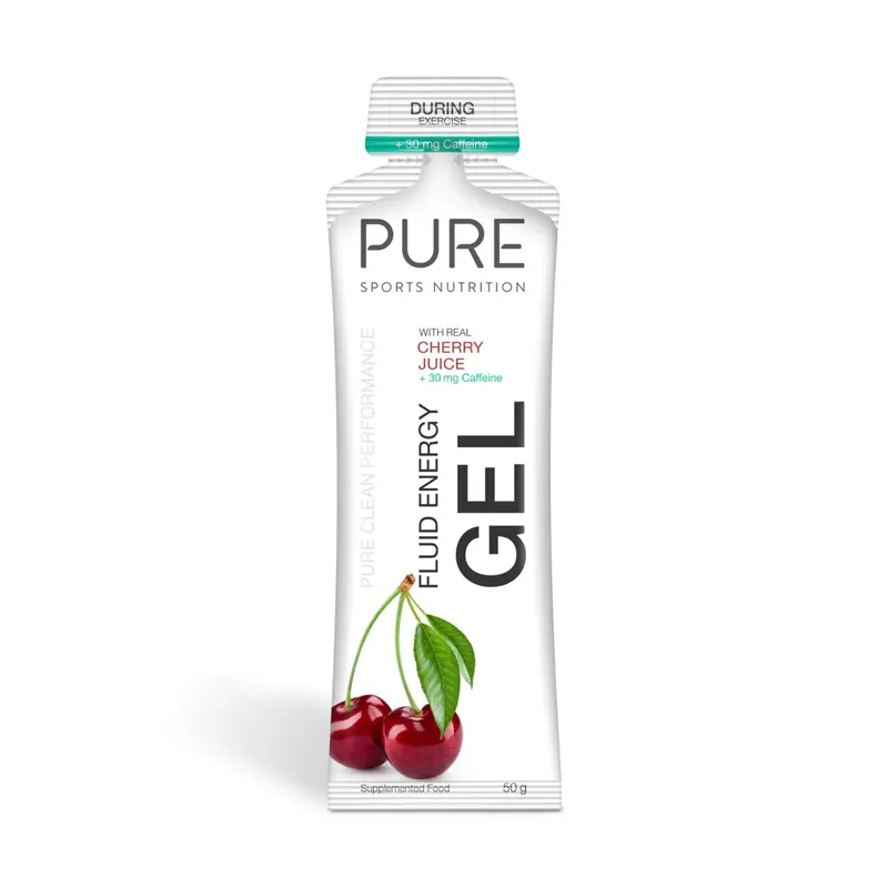 Pure Fluid Energy Gel 50g in Cherry with 30mg Caffeine