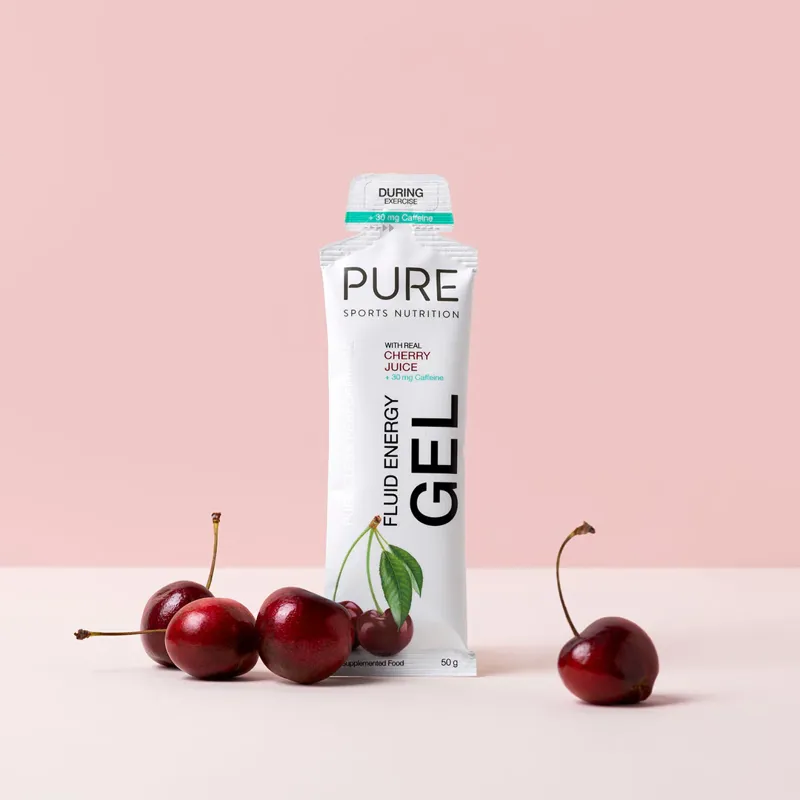 Pure Fluid Energy Gel 50g in Cherry with 30mg Caffeine-1