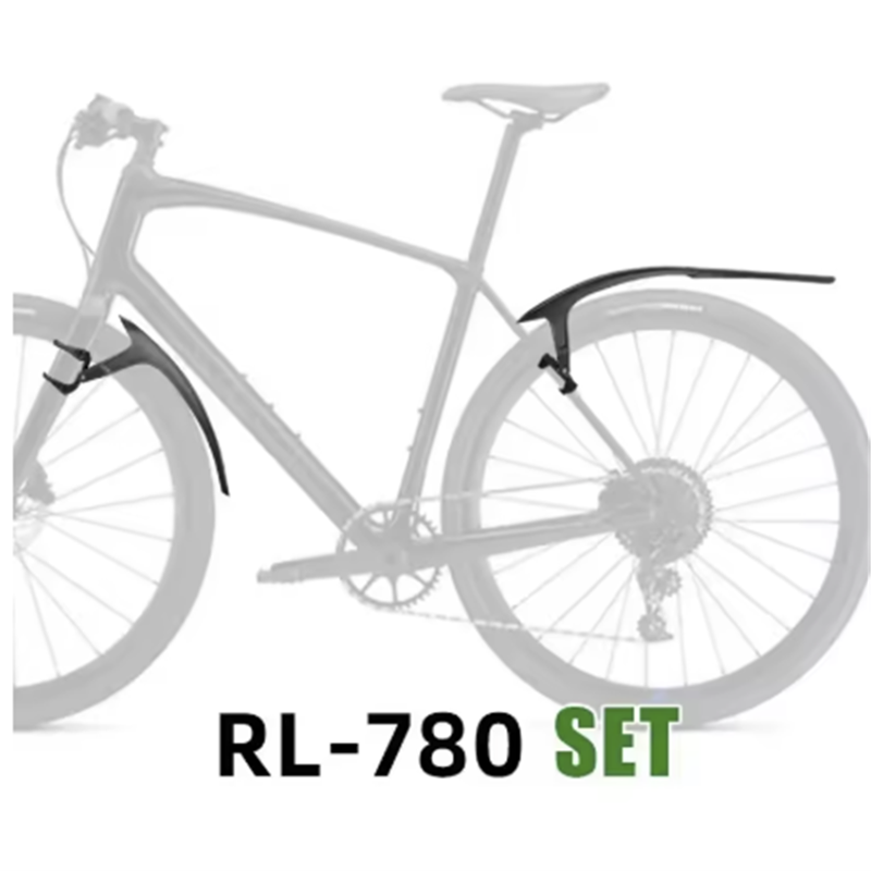 RBRL Hybrid Gravel Mudguard Set 28 - 45c in Black-2