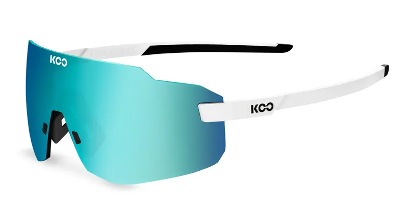 Koo Supernova White Frames with Turquoise Mirror Lenses