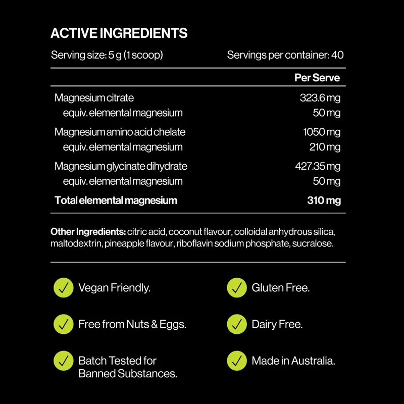 Pillar Triple Magnesium Professional Recovery Pineapple Coconut Sachet 5g-5