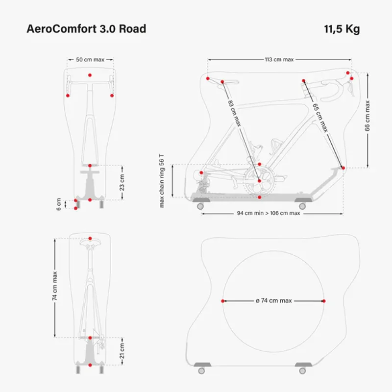 Scicon Aerocomfort Road 3.0 Tsa Bike Travel Bag in Black-7