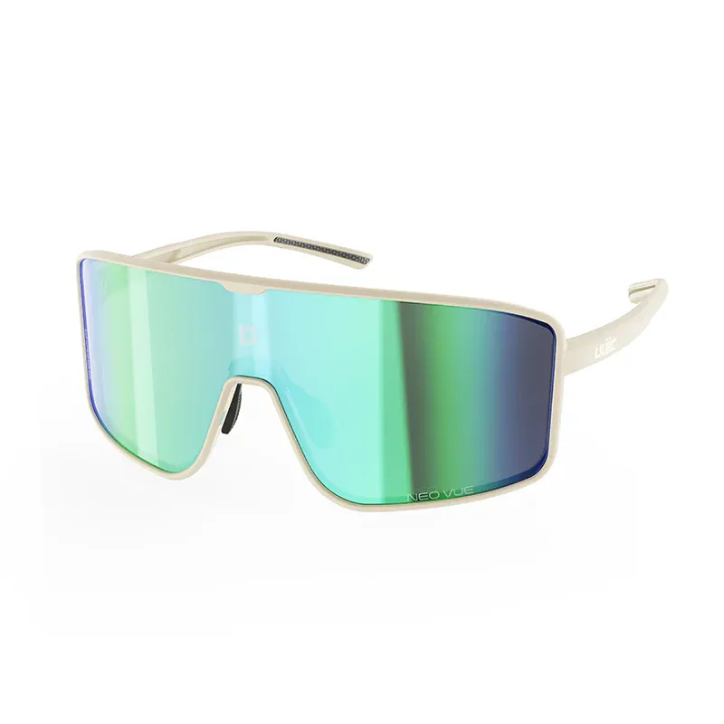 Ulac Otaku Sunglasses in Off-White Frame with Photochromic Boost Blue Lenses