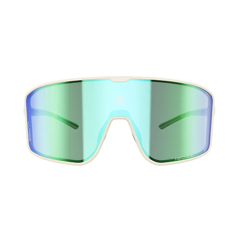 Ulac Otaku Sunglasses in Off-White Frame with Photochromic Boost Blue Lenses-1