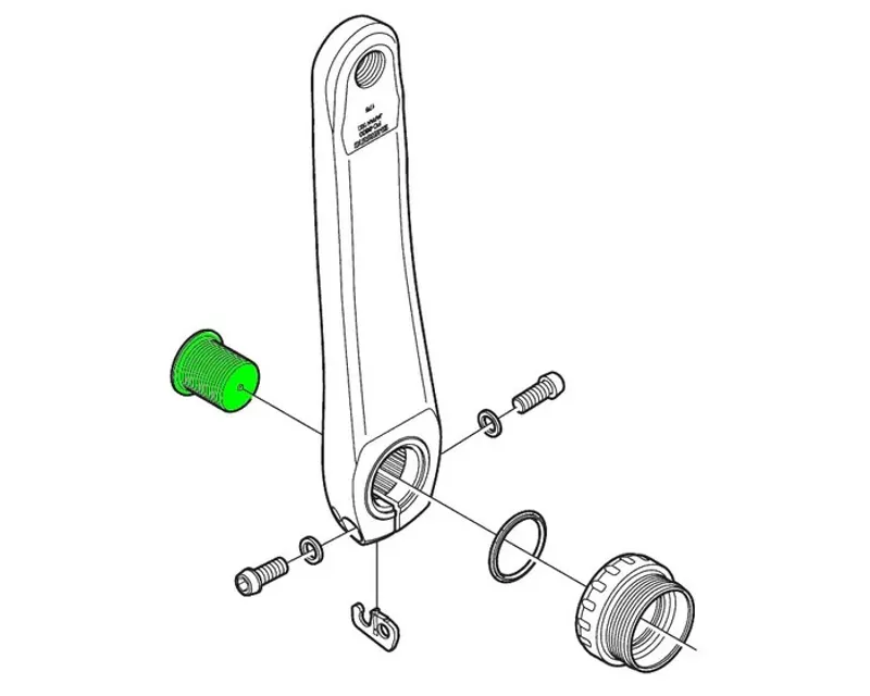 Shimano FC-6800 Crank Arm Fixing Bolt in Black-1