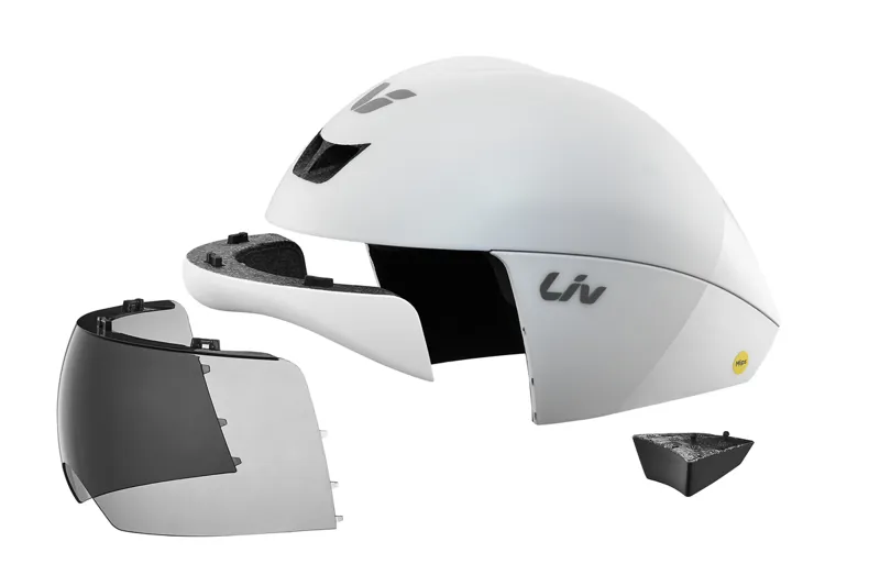 Giant Rivet Mips Time Trial and Triathlon Helmet in Matte White-4