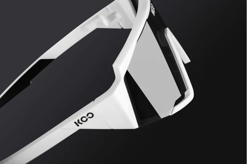 Koo Spectro Cycling Sunglasses White Frames with Super Silver Lenses-1