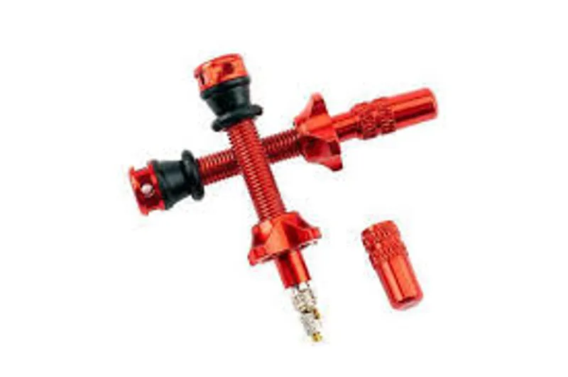 Ryfe Tubeless Valves High Flow Presta Red 44mm Pair