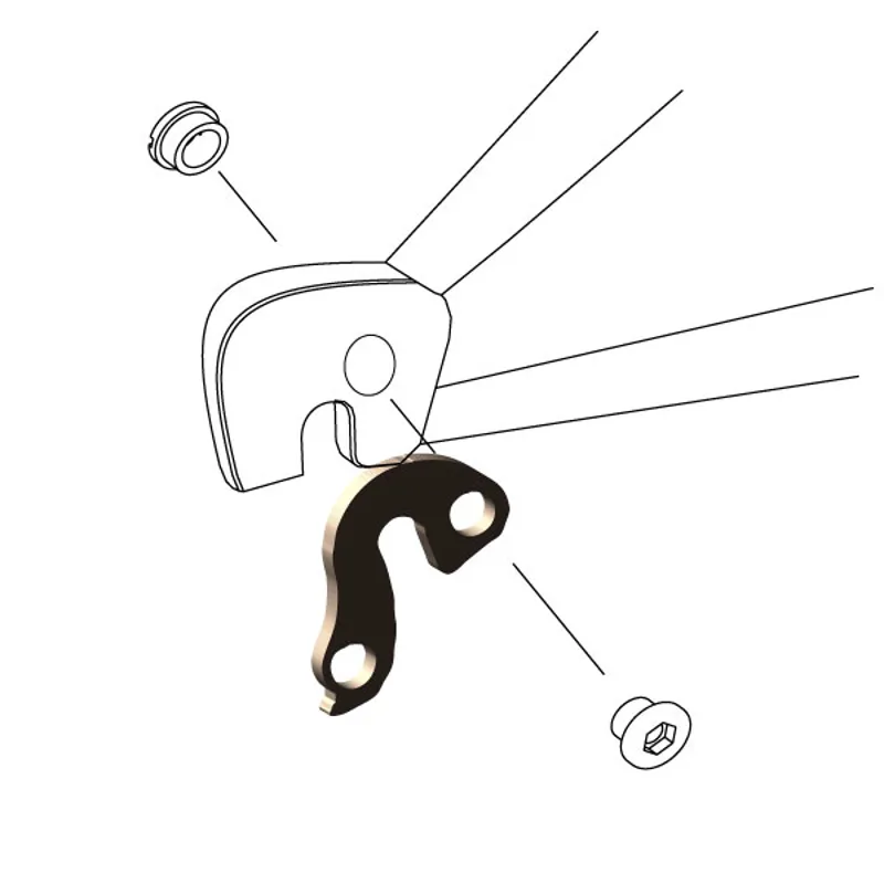 Wheels Manufacturing Cnc Dearilleur Hanger 201 Suit Cove in Black-2