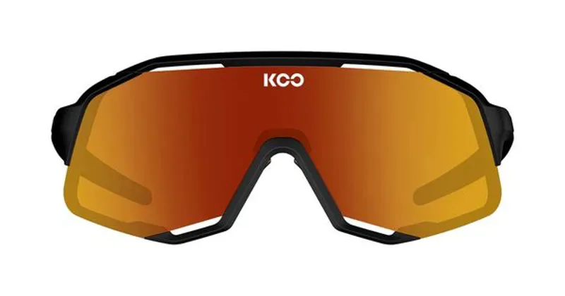 Koo Demos Cycling Sunglasses Black Matt Frame with Red Mirror Lens-3