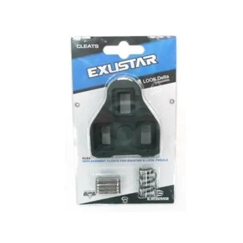 Exustar Cleats Road Look Delta Compatible - Fixed/Zero Float in Black