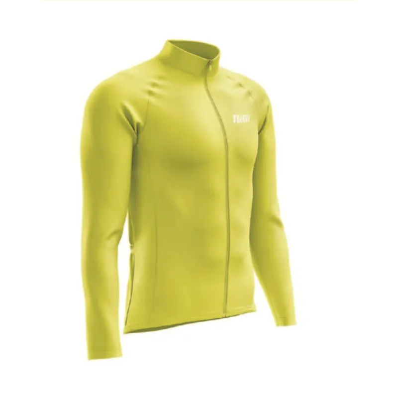 Netti Sunshield Unisex Long Sleeve Cycling Jersey In Yellow