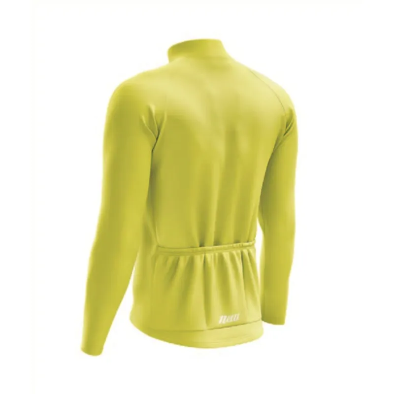 Netti Sunshield Unisex Long Sleeve Cycling Jersey In Yellow-1
