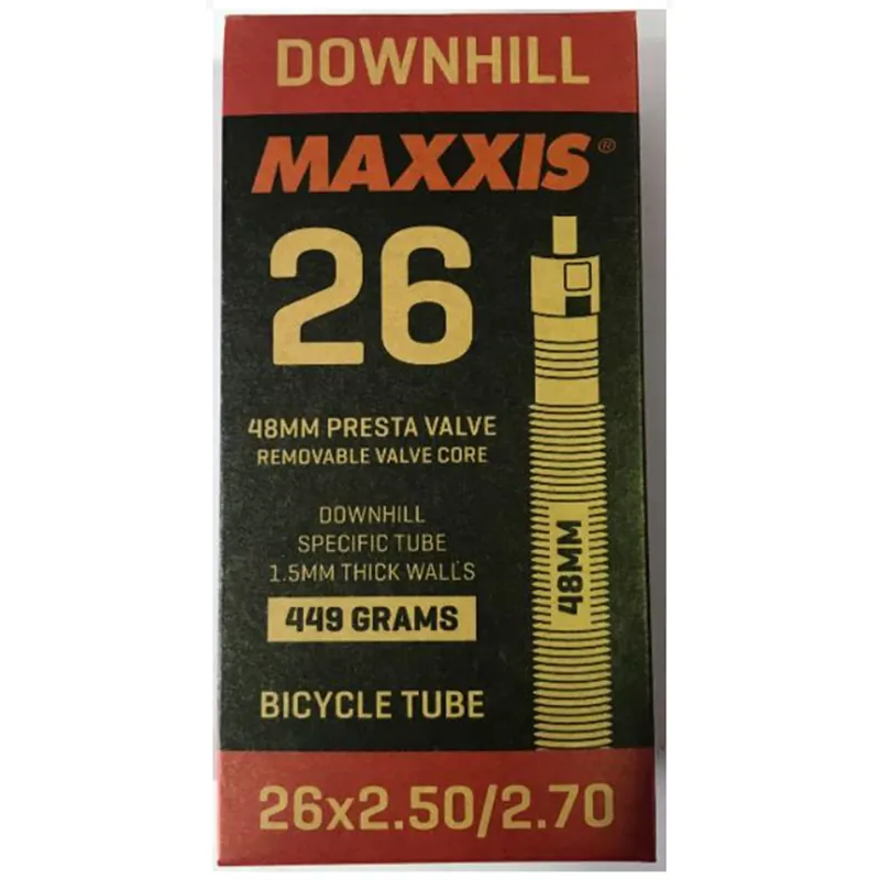 Maxxis DownHill Tube 26x2.5-2.7 PV Removable Core in Black