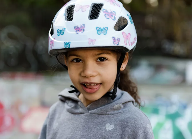Lazer Nutz Kids Helmet With Kineticore Butterfly in White-6