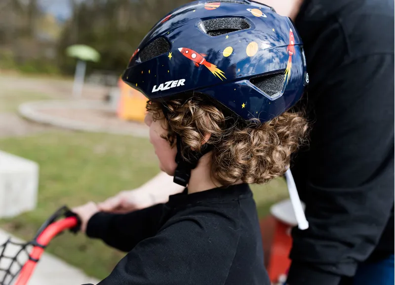 Lazer Nutz Kids Helmet With Kineticore Space in Blue-7