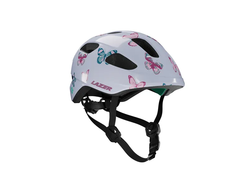 Lazer Nutz Kids Helmet With Kineticore Butterfly in White