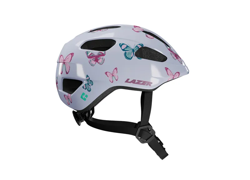 Lazer Nutz Kids Helmet With Kineticore Butterfly in White-1