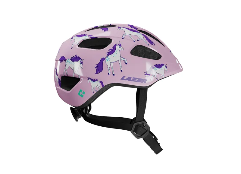 Lazer Nutz Kids Helmet With Kineticore Unicorns in Pink-1