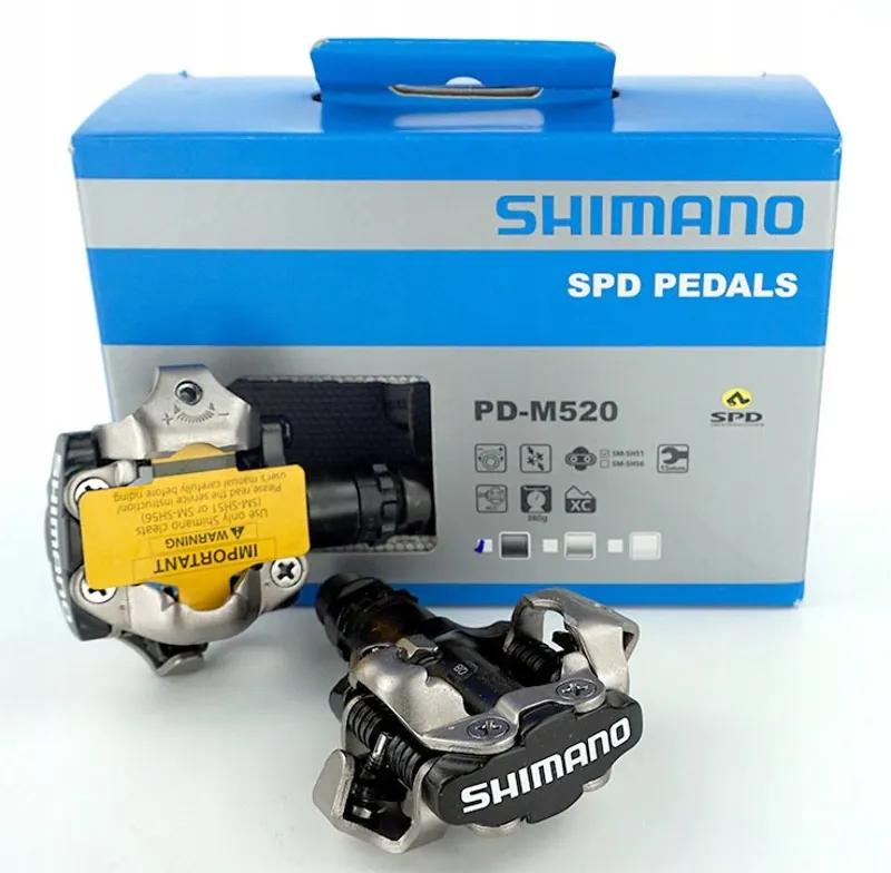 Shimano Pd-m520 Spd Pedals Dual Sided for Cross Country in Black-2