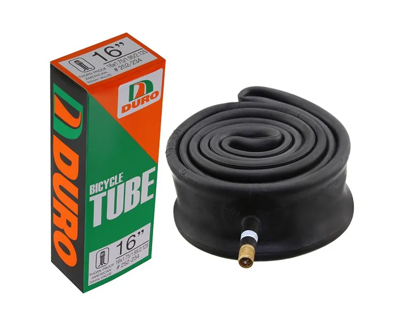 DURO Thorn Resistant Inner Tube 16x1.75/2.125 Schrader Valve in Black