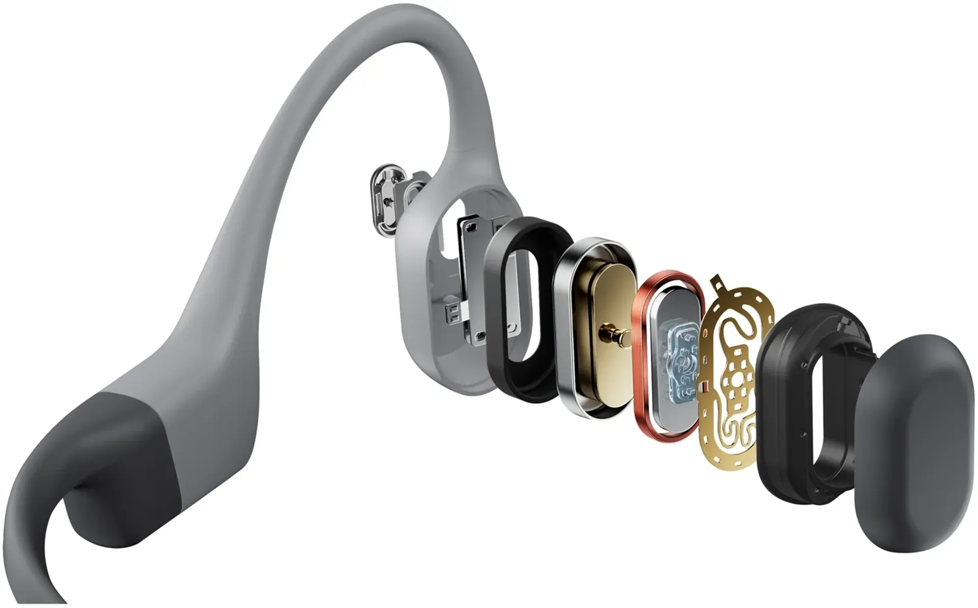 SHOKZ OpenSwim Pro Waterproof Open Ear Swim Headphones Grey