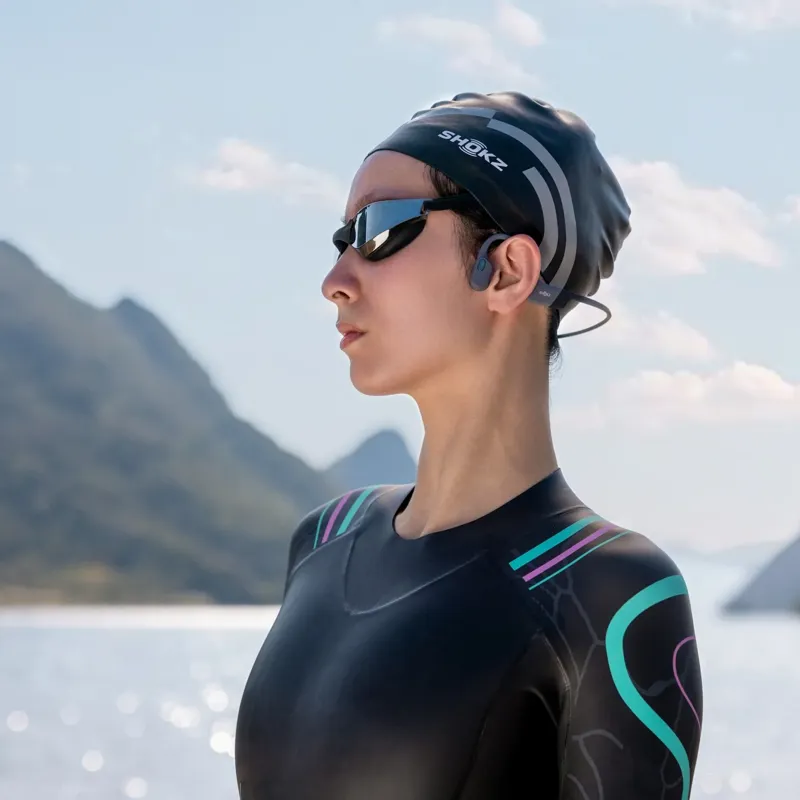 SHOKZ OpenSwim Pro Waterproof Open Ear Swim Headphones in Grey-3