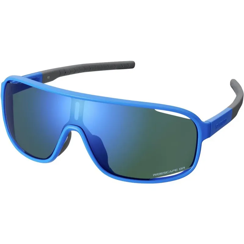 Shimano Technium Glasses in Blue With Ridescape Gravel Lenses-1